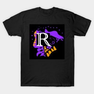 Mazipoodles Bird’s Nest - Personalized Initial Letter R T-Shirt